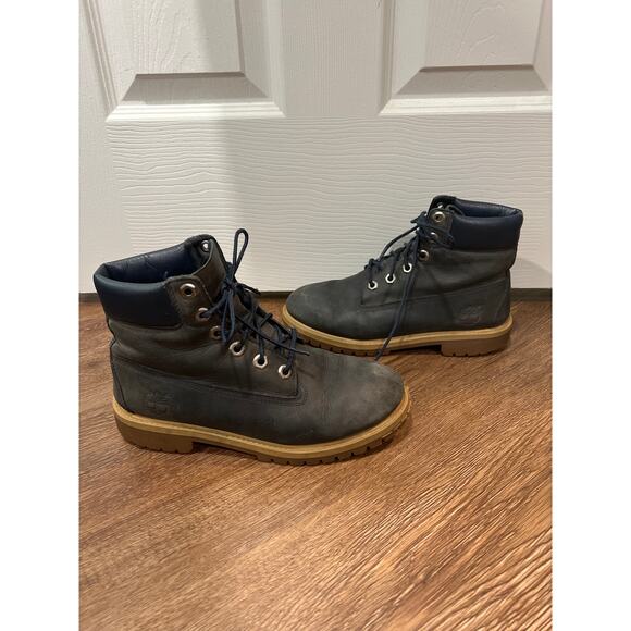 Timberland Premium 6-Inch Boots in Navy Leather EU 37 US 4.5 - Picture 5 of 12